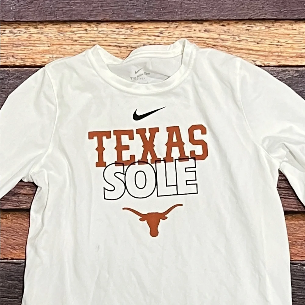 Texas Longhorns NCAA Football Nike Long Sleeve Boys KIds Youth Jersey Shirt